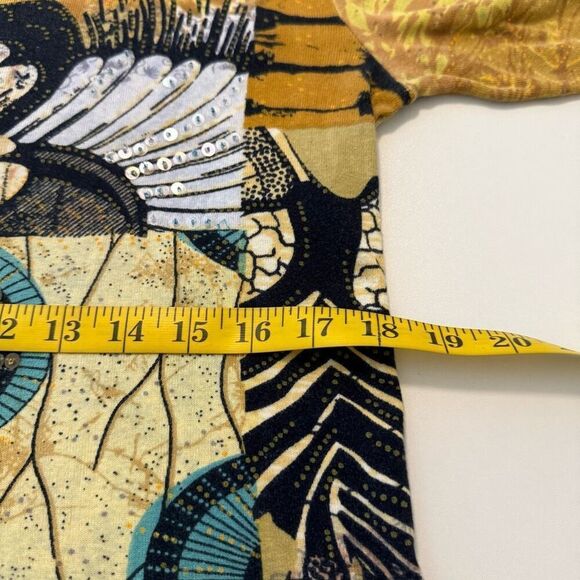 Vintage Y2K Alexandria Pierce Beaded/Sequined 3/4 Slv T Shirt Sz M Art to Wear - Picture 10 of 13